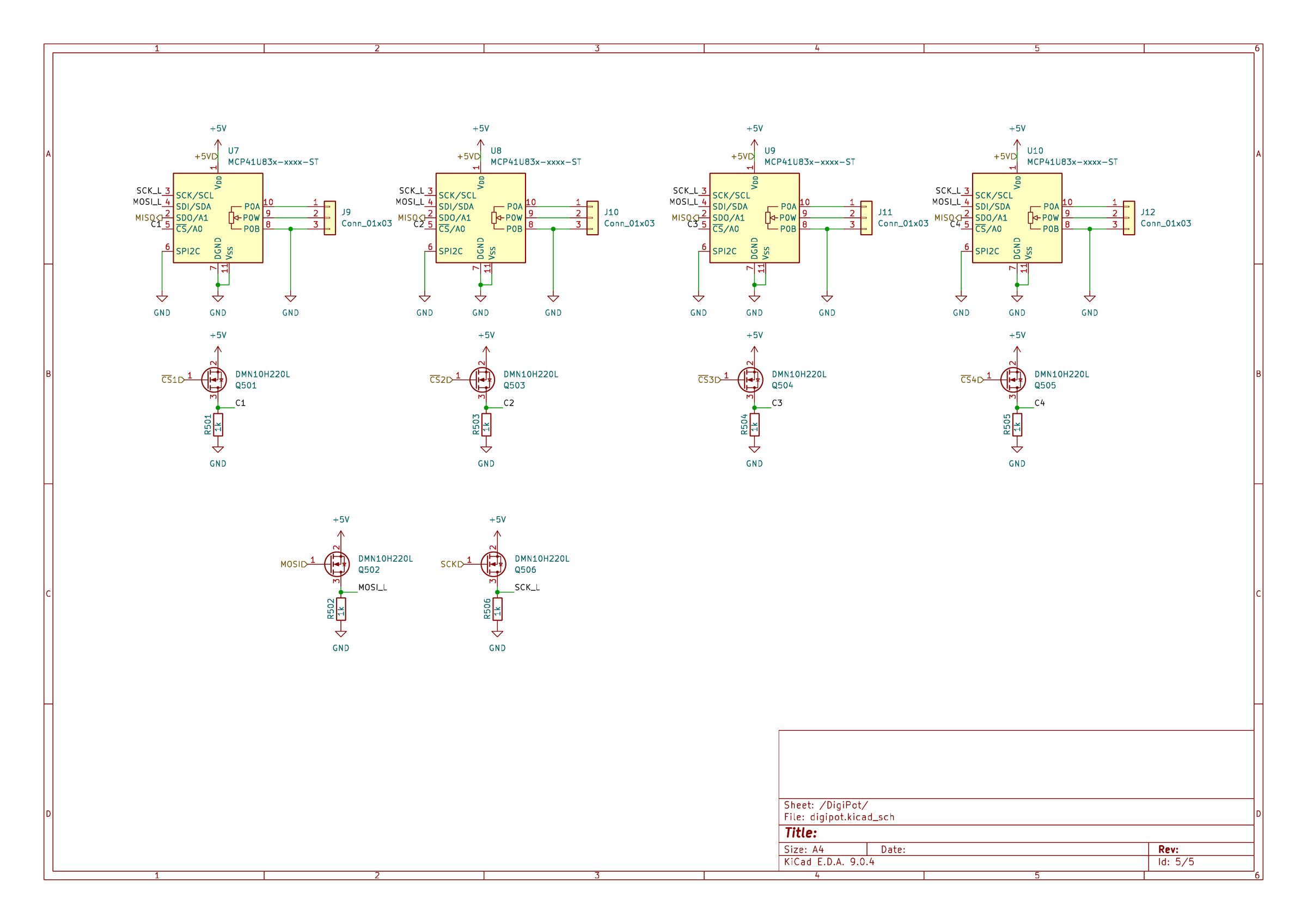 DigiPot array schematic