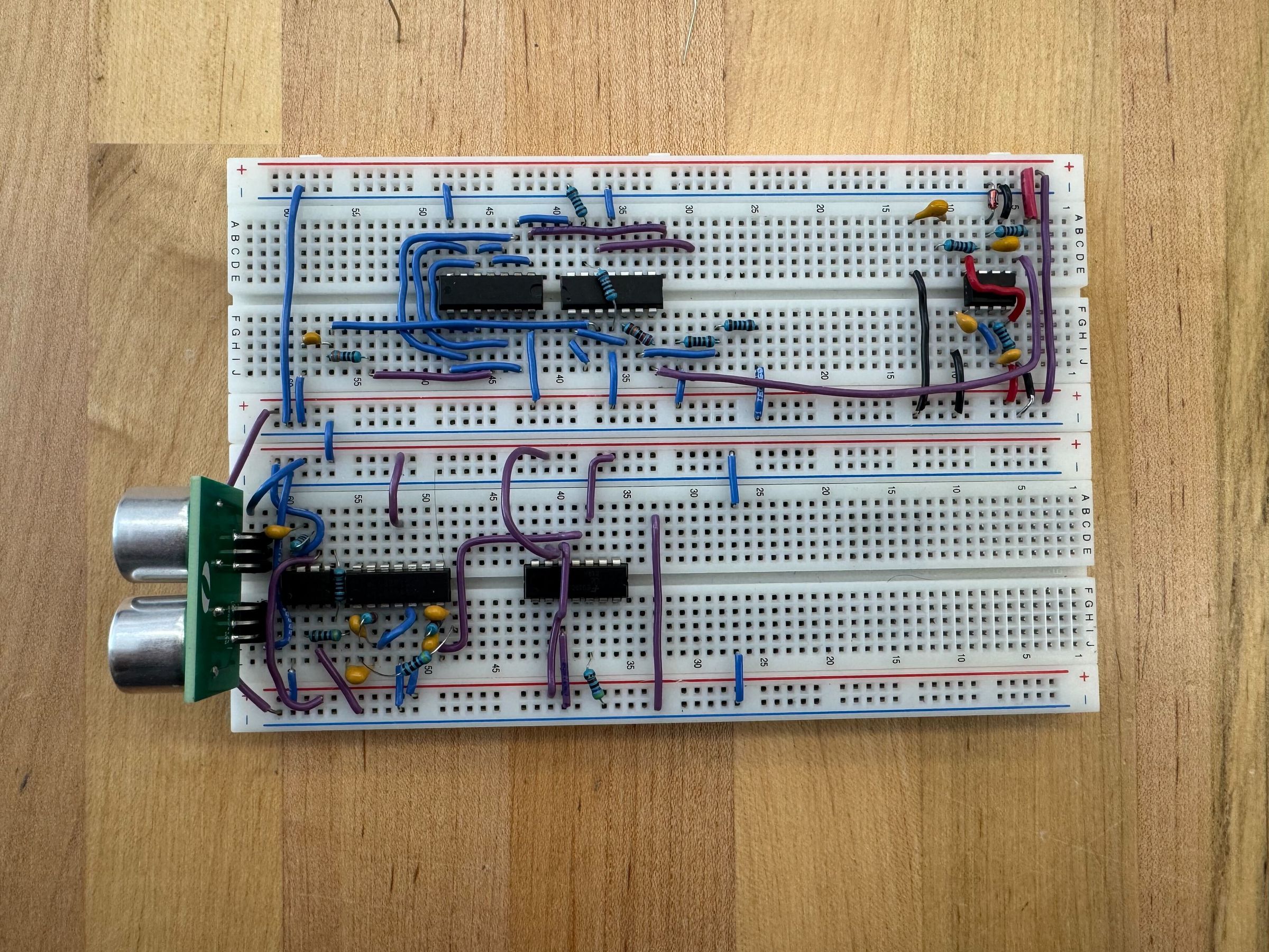 Final breadboard, top view