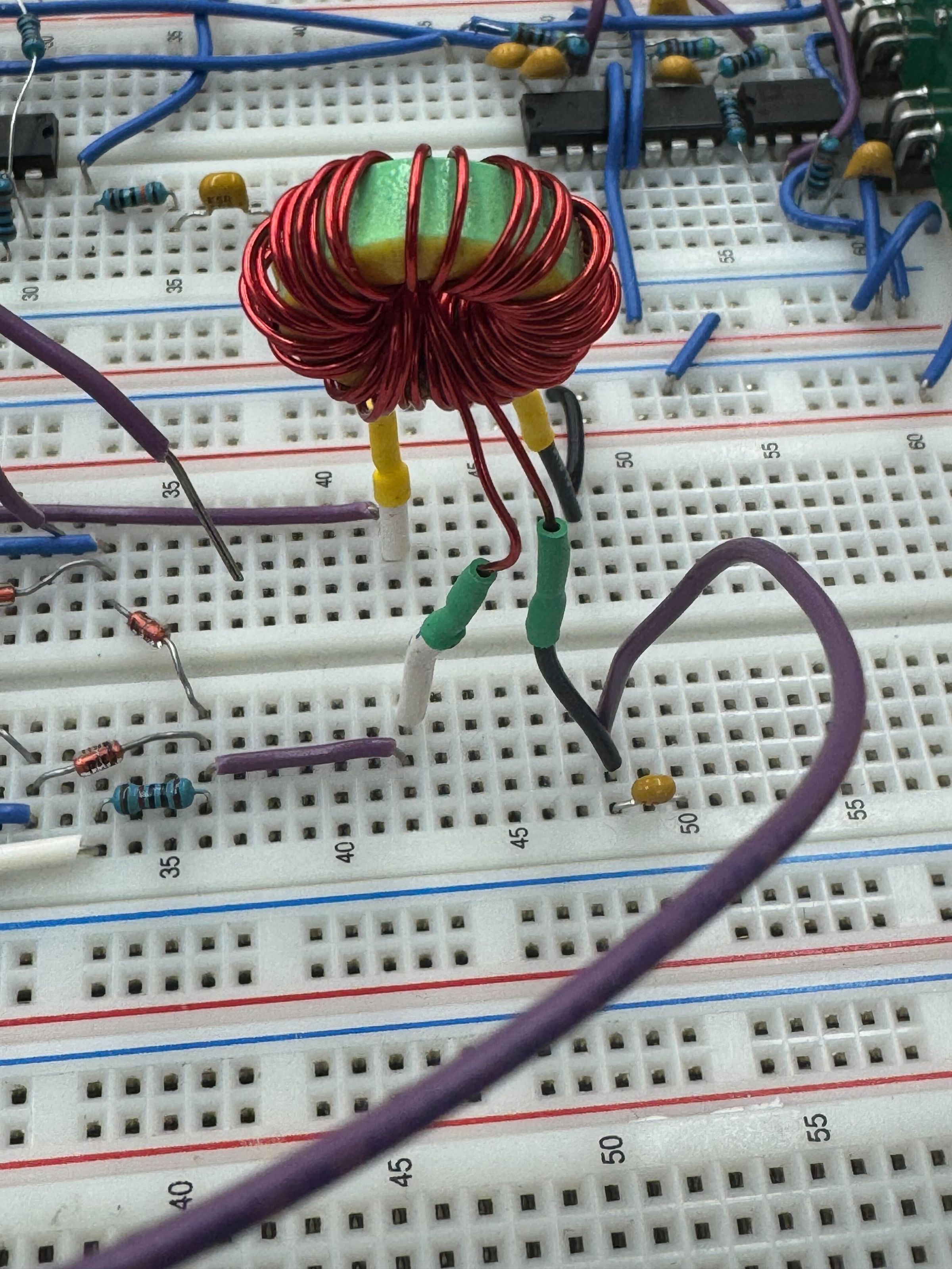 Hand wound transformer closeup